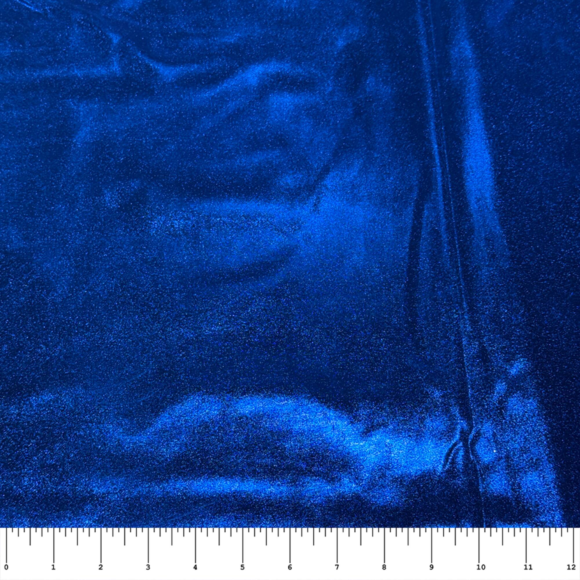 Feldman Blue Foiled Stretch Knit Fabric